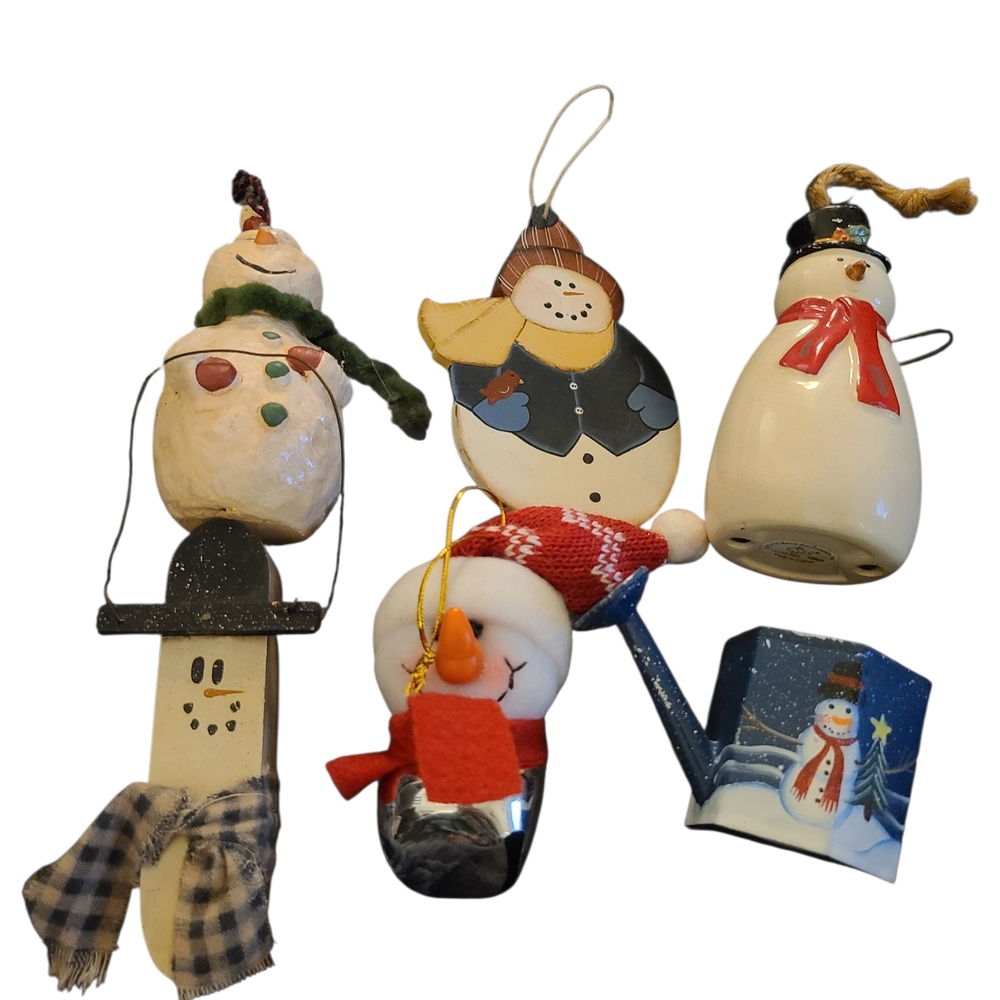 Tree Ornaments Six Snowmen In Various Styles